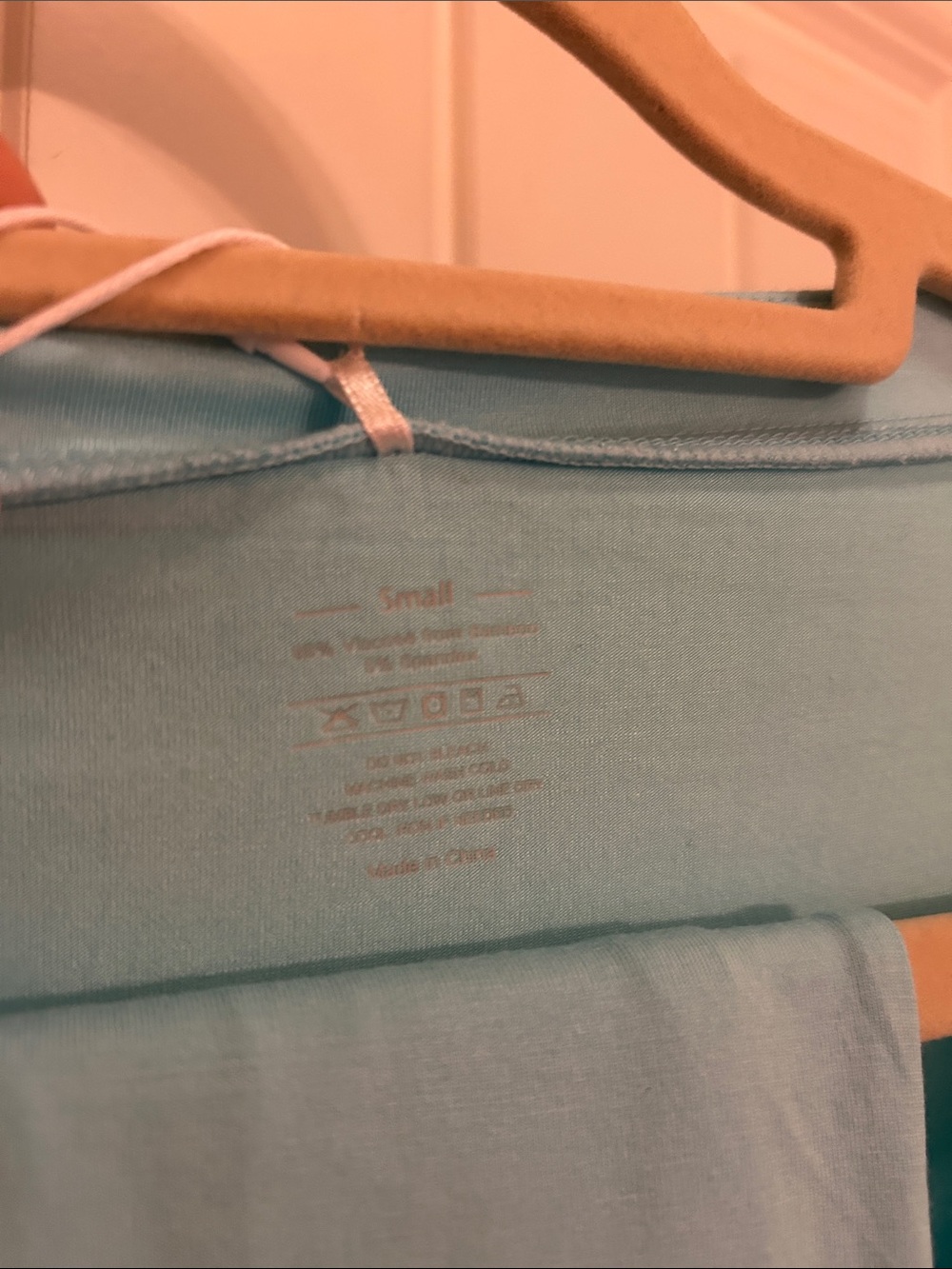 NWT GYS bamboo cotton turquoise V-Neck Sleep Top and Pant Set - Picture 3 of 6